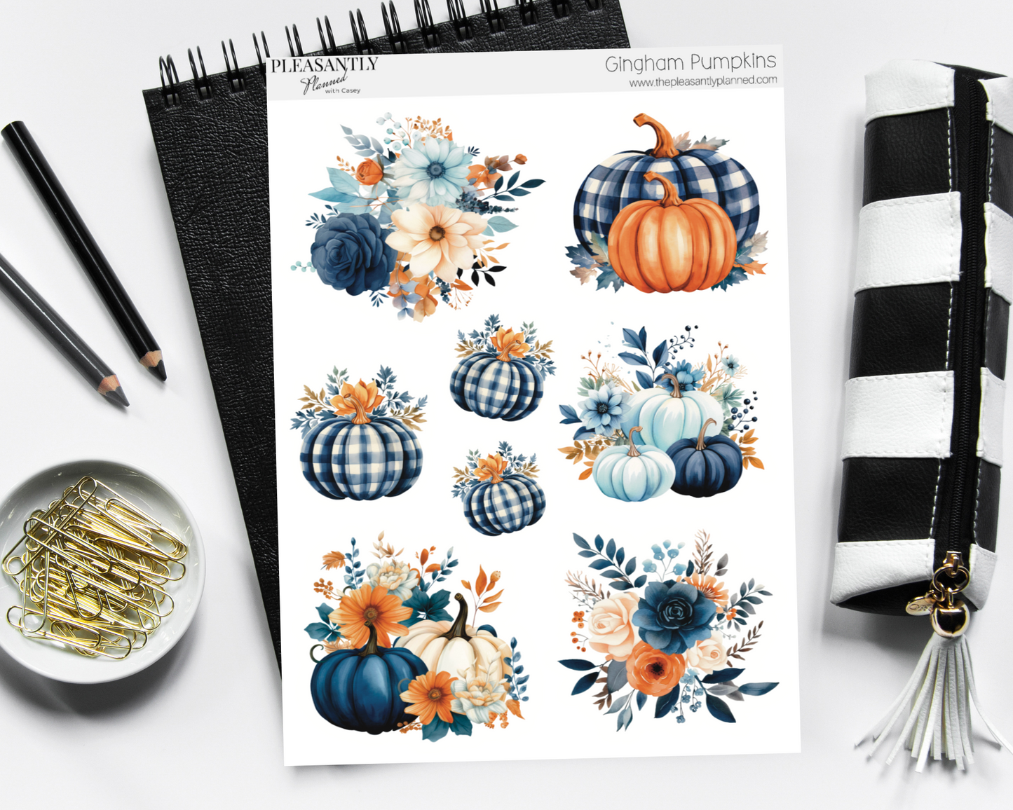 Gingham Pumpkins