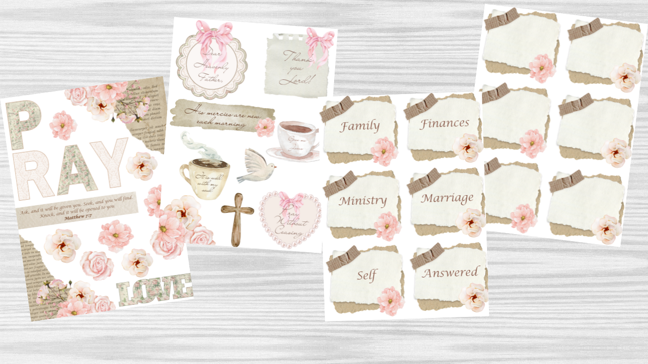 Prayer Board Kit Blush PDF Printable