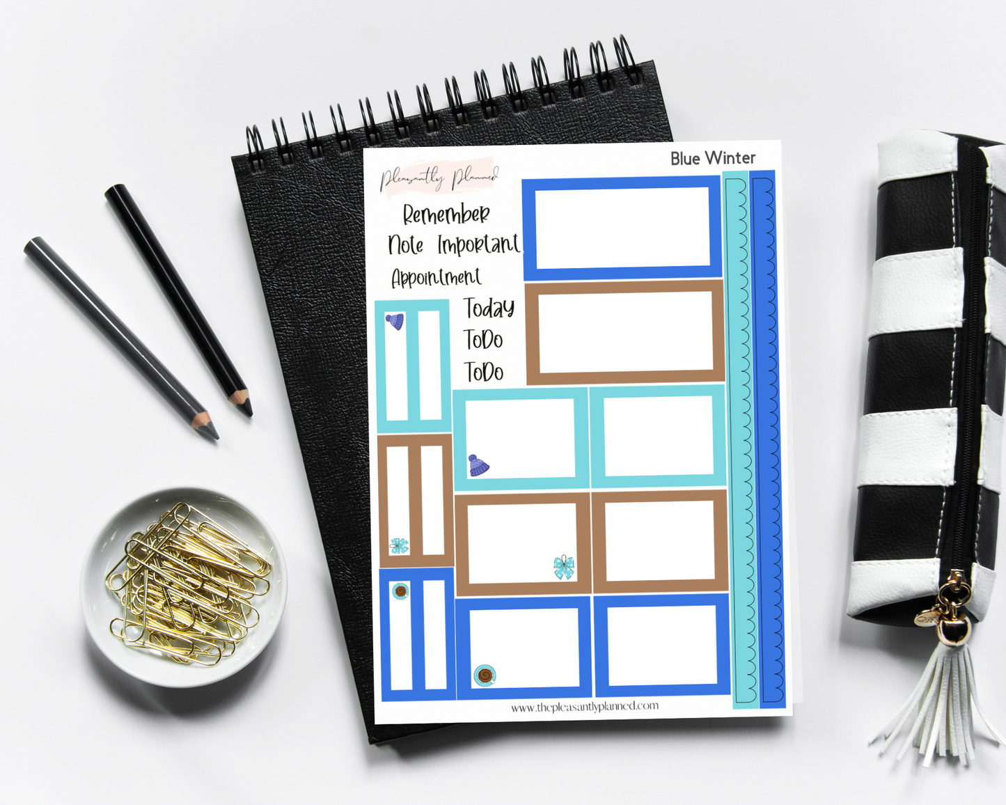 Blue Winter Sticker Kit
