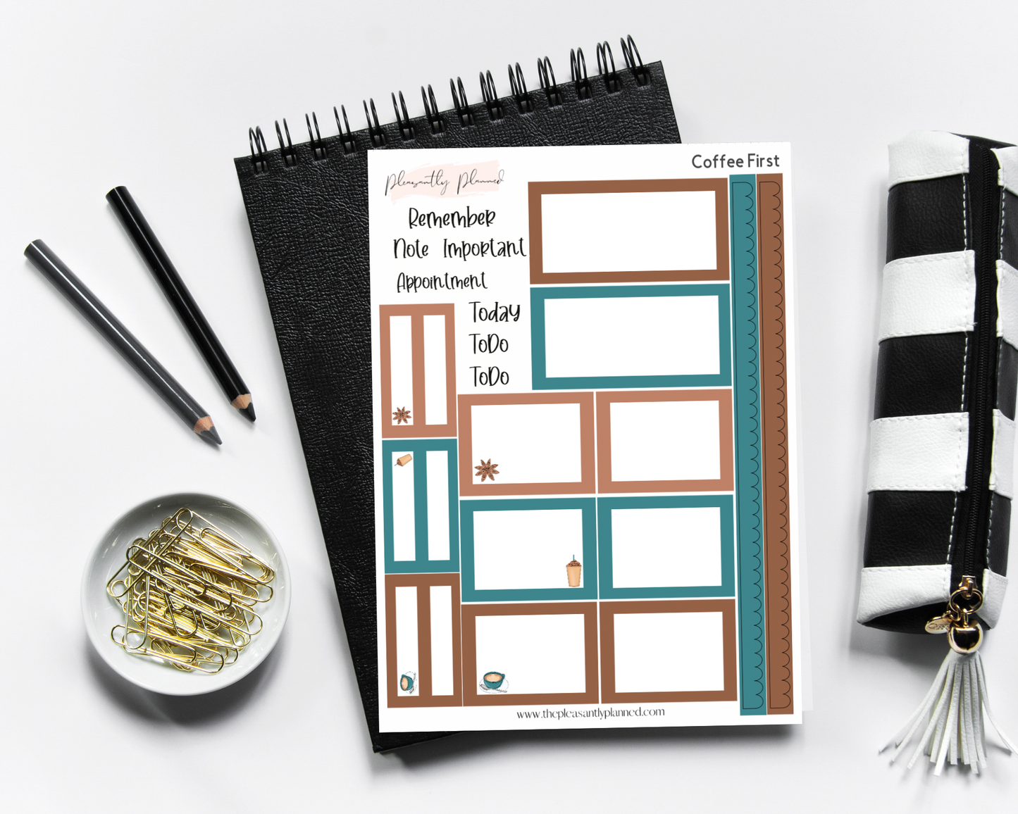 Coffee First Sticker Kit