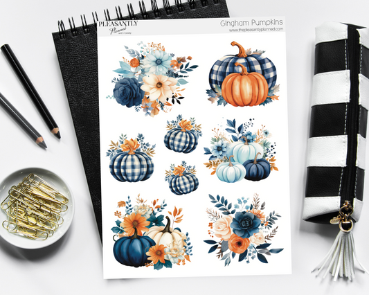 Gingham Pumpkins