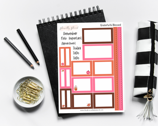 Grateful & Blessed Sticker Kit