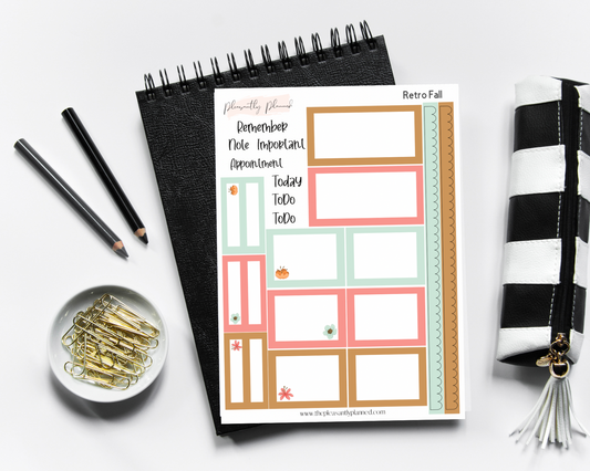 Retro Fall Sticker Kit