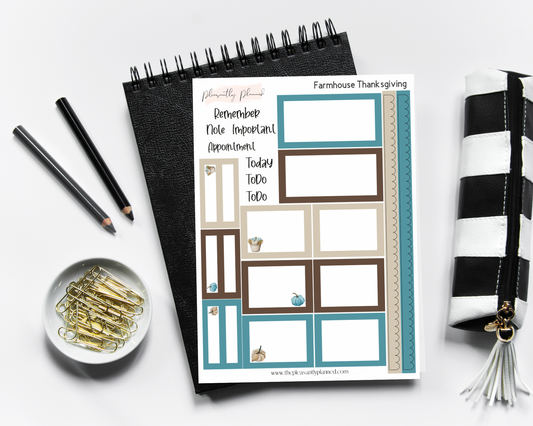 Farmhouse Thanksgiving Sticker Kit