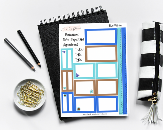 Blue Winter Sticker Kit