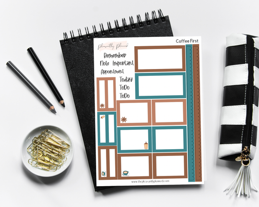 Coffee First Sticker Kit